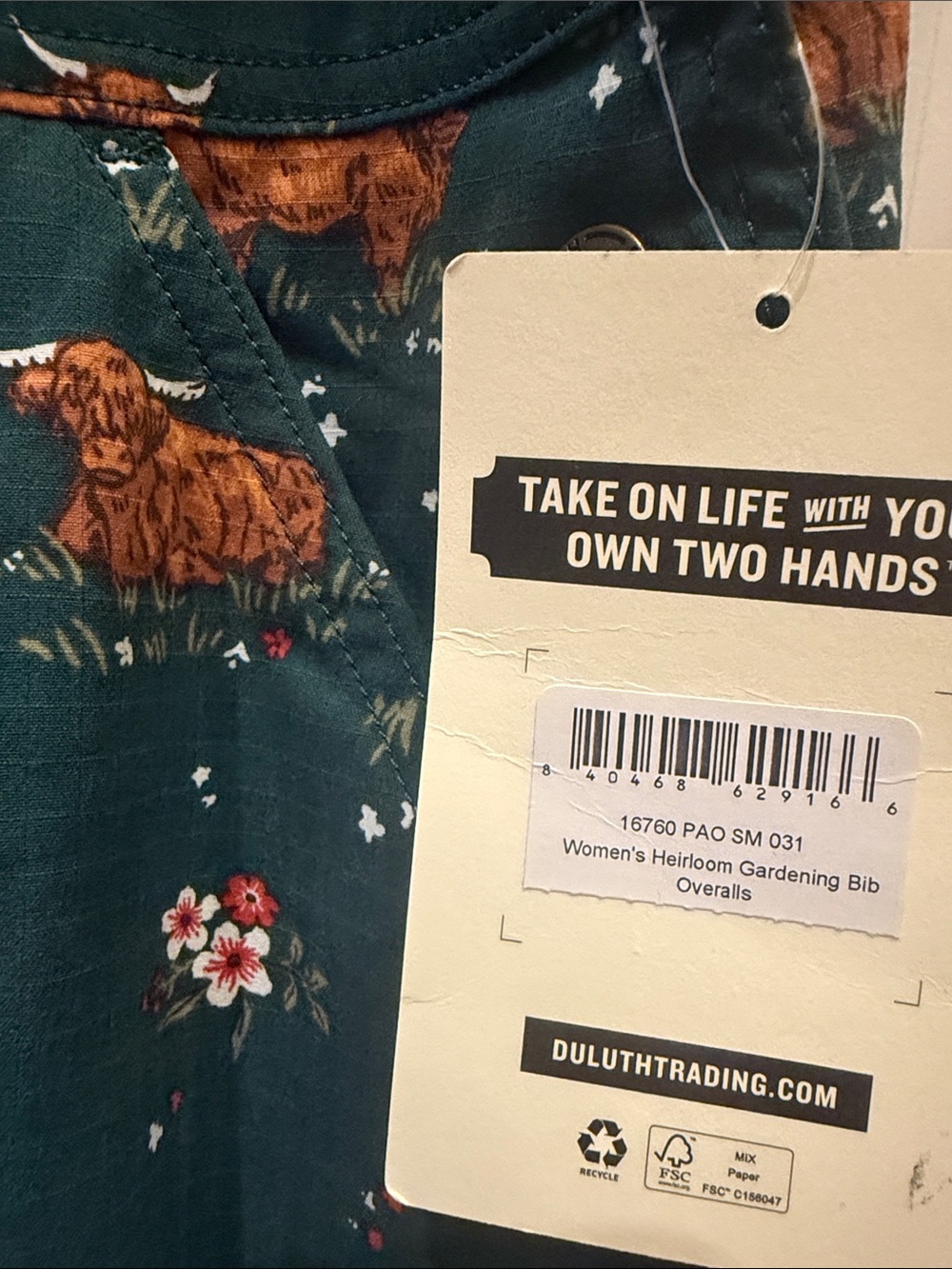 NWT Retired Cow Duluth Heirloom Gardening Overalls sz Small 31” - Picture 3 of 5